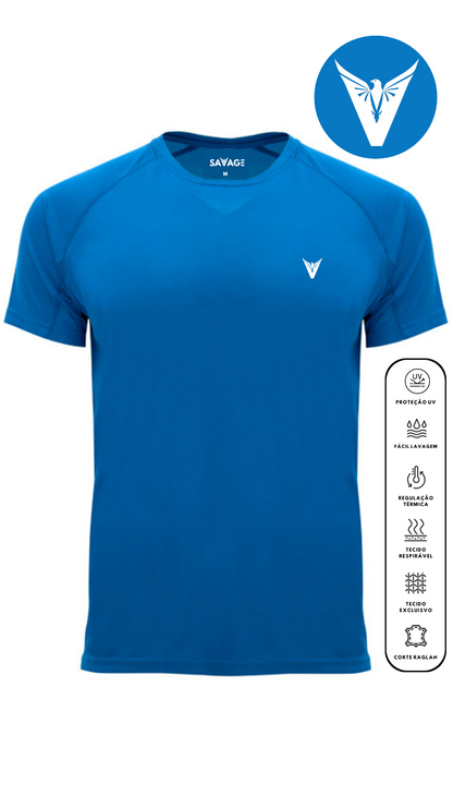 T-Shirt Azul DryFit - Classic V